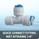 Quick connect fitting met aftakking 1/4