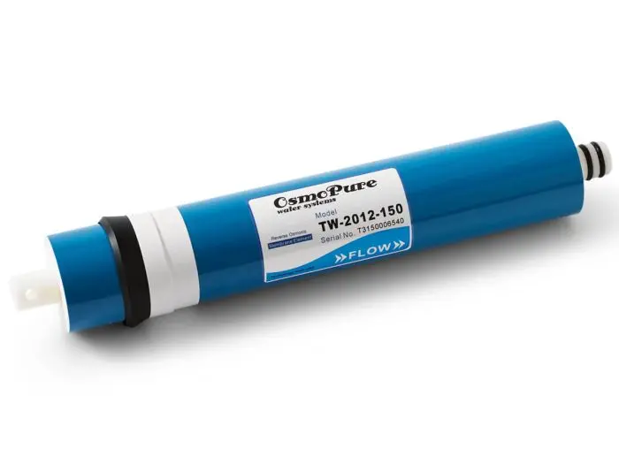 TW-2012-150 omgekeerde osmose membraan (RO) van 150 GPD met een opbrengst van 570 liter per 24 uur.