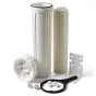 Silicaatfilter 4500 inclusief hervulbaar cartridge gevuld met 4,5 liter anti-silicaathars, filterhuissleutel en ophangbeugel voor 1/4" osmoseslangen.
