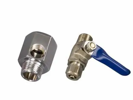 Adapter 3/8" met kogelkraantje