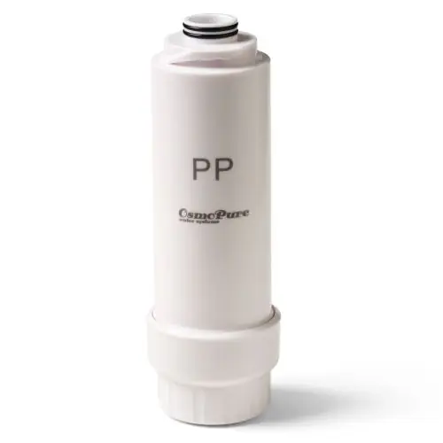 Sedimentfilter van 5 micron voor in een 10 inch filterpot. Verwijdert deeltjes uit het water en verlengt de levensduur van het membraan.
