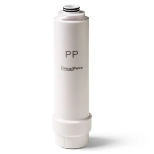 Sedimentfilter van 5 micron voor in een 10 inch filterpot. Verwijdert deeltjes uit het water en verlengt de levensduur van het membraan.