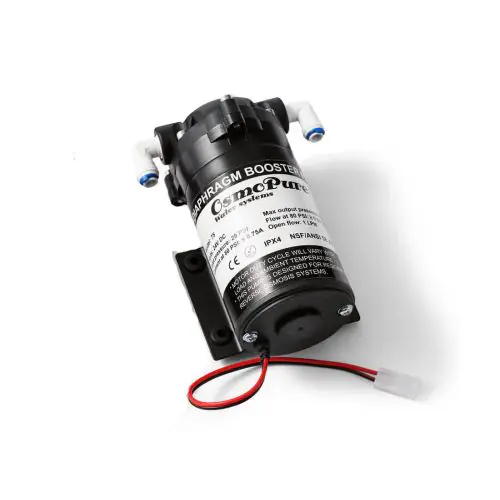 Boosterpomp voor osmosesystemen tot en met 400 GPD (1520 liter per dag) zonder adapter