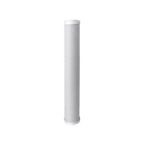 Blok koolfilter voor in een 20 inch filterpot. Verwijderd o.a. kleurstoffen, chloor en diverse vervuilingen uit het water.