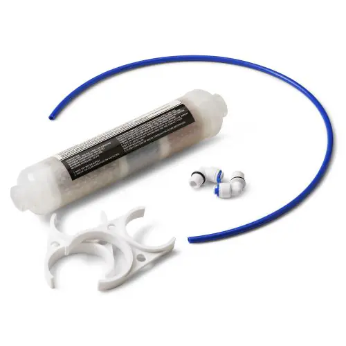 De mineraalfilter kit kan eenvoudig aan een osmoseapparaat worden toegevoegd en verrijkt het water met mineralen.