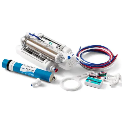 Osmoseapparaat 50 GPD met DI-filter en triple TDS meter