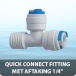 Quick connect fitting met aftakking 1/4