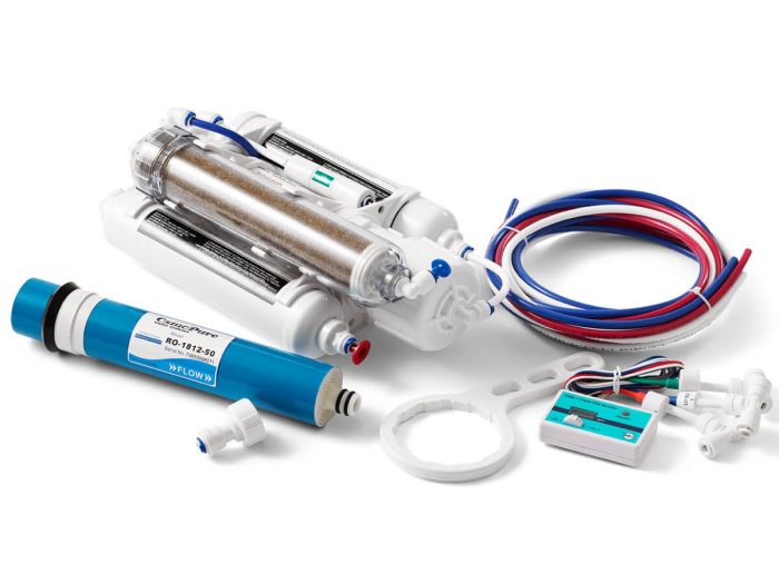 Osmose apparaat 50 GPD met DI-filter en tripple inline TDS meter (190 liter per dag)
