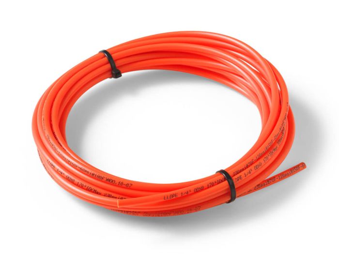 Osmoseslang 1/4 inch (+/- 6,3 cm) met een lengte van 10 meter in de kleur oranje.