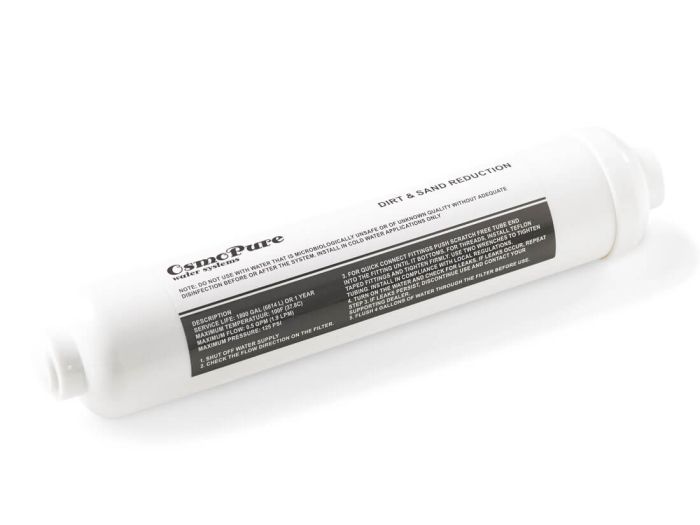 Inline Sedimentfilter 2 inch welke deeltjes uit het water uit het water verwijderd en de levensduur van het membraan verlengt.
