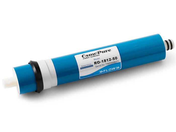TW-1812-50 omgekeerde osmose membraan (RO) van 50 GPD met een opbrengst van 190 liter per 24 uur.