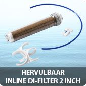 Hervulbaar inline DI filter 2 inch