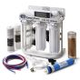 Osmoseapparaat OsmoPure 100 GE deluxe met een opbrengst van 380 liter osmose water per dag. Compleet met filters en alle aansluitmaterialen.