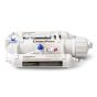 Zijkant van omgekeerde osmose apparaat OsmoPure 50 BA met een opbrengst van 190 liter osmosewater per dag.