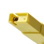 Digitale pH meter met kalibratievloeistof close-up