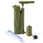 Survivor Mini nood waterfilter met een opbrengst van 200 ml per minuut. Met de hand bediend. Compleet