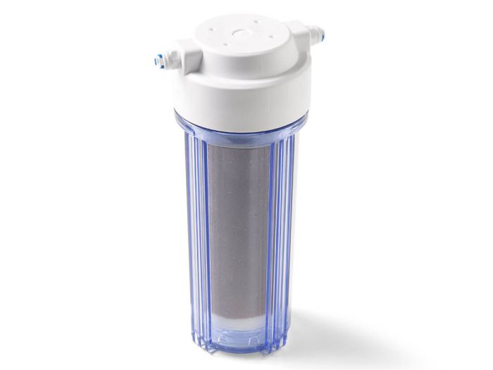 Hervulbaar anti-silicaatfilter met 0,7 liter anti-silicaathars in 10 inch filterpot. Voor verdere nitraat reductie.