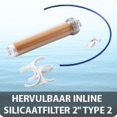 Hervulbaar inline silicaatfilter 2 inch type 2