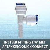 Insteek fitting met aftakking quick connect 1/4"