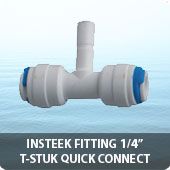 Insteek fitting t-stuk quick connect 1/4"