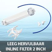 Leeg hervulbaar inline filter 2 inch