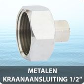 Metalen kraanaansluiting 1/2 inch
