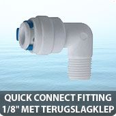 Quick connect fitting 1/8" met terugslagklep